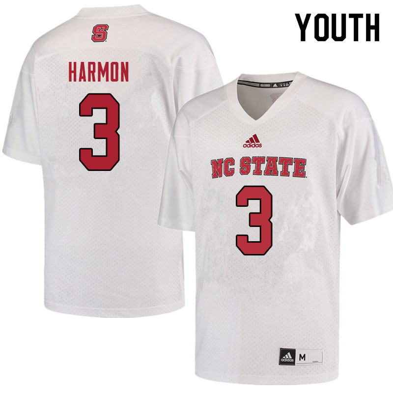 Youth #3 Kelvin Harmon NC State Wolfpack College Football Jerseys Sale-Red